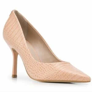 Carvela Women Nude croc Leather High Heel Courts shoe Sz 10 US/ 41 EU